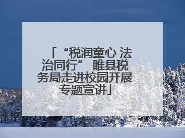 “税润童心 法治同行” 睢县税务局走进校园开展专题宣讲