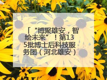 “博聚雄安，智绘未来”！第135批博士后科技服务团（河北雄安）活动成功举办