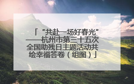 “共赴一场好春光”——杭州市第三十五次全国助残日主题活动共绘幸福答卷（组图）