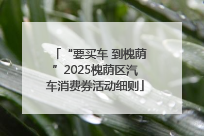 “要买车 到槐荫”2025槐荫区汽车消费券活动细则
