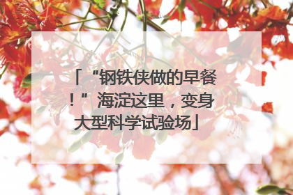 “钢铁侠做的早餐！”海淀这里，变身大型科学试验场