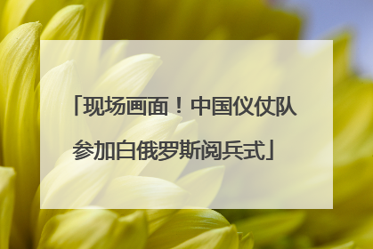 现场画面！中国仪仗队参加白俄罗斯阅兵式