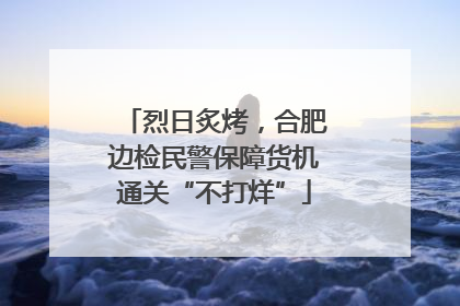 烈日炙烤，合肥边检民警保障货机通关“不打烊”