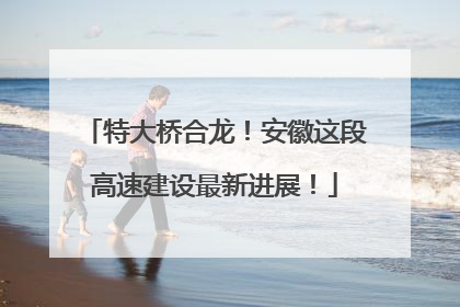特大桥合龙！安徽这段高速建设最新进展！