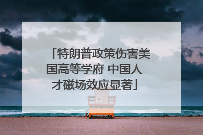 特朗普政策伤害美国高等学府 中国人才磁场效应显著