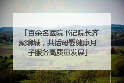 百余名医院书记院长齐聚聊城，共话母婴健康月子服务高质量发展