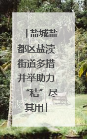 盐城盐都区盐渎街道多措并举助力“秸”尽其用