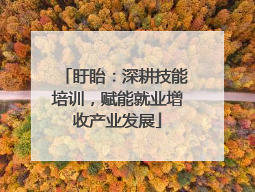 盱眙：深耕技能培训，赋能就业增收产业发展