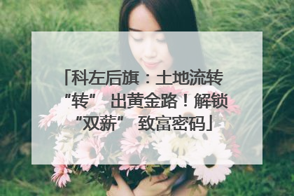 科左后旗：土地流转 “转” 出黄金路！解锁 “双薪” 致富密码