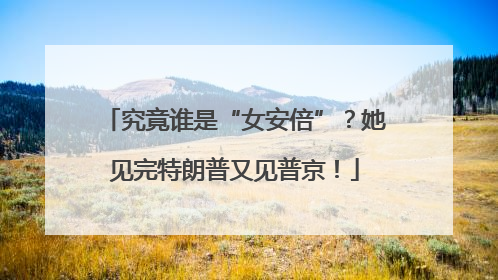 究竟谁是“女安倍”？她见完特朗普又见普京！