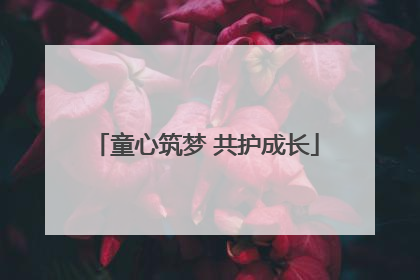 童心筑梦 共护成长