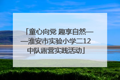 童心向党 趣享自然——淮安市实验小学二12中队露营实践活动