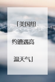 美国纽约遭遇高温天气