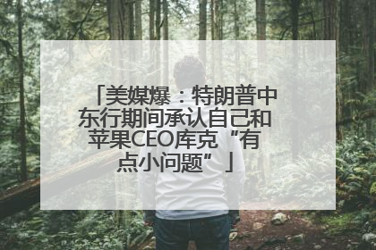 美媒爆：特朗普中东行期间承认自己和苹果CEO库克“有点小问题”