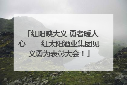 红阳映大义 勇者暖人心——红太阳酒业集团见义勇为表彰大会！