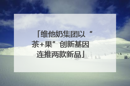 维他奶集团以“茶+果”创新基因连推两款新品