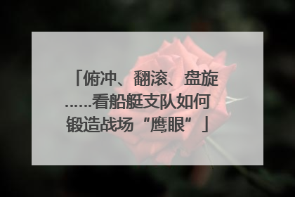 俯冲、翻滚、盘旋……看船艇支队如何锻造战场“鹰眼”