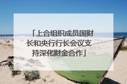 上合组织成员国财长和央行行长会议支持深化财金合作