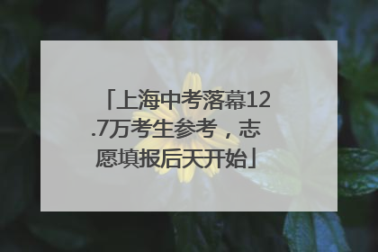上海中考落幕12.7万考生参考，志愿填报后天开始