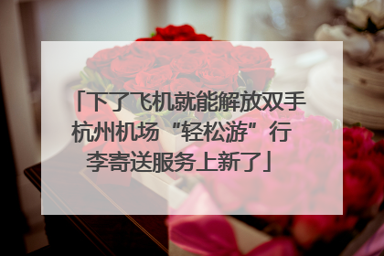 下了飞机就能解放双手 杭州机场“轻松游”行李寄送服务上新了