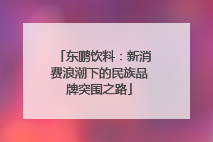 东鹏饮料：新消费浪潮下的民族品牌突围之路