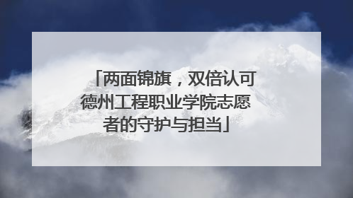 两面锦旗，双倍认可德州工程职业学院志愿者的守护与担当