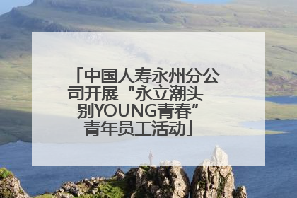 中国人寿永州分公司开展“永立潮头 别YOUNG青春”青年员工活动