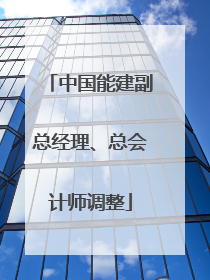 中国能建副总经理、总会计师调整