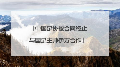 中国足协按合同终止与国足主帅伊万合作
