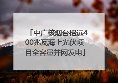 中广核烟台招远400兆瓦海上光伏项目全容量并网发电