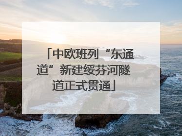 中欧班列“东通道”新建绥芬河隧道正式贯通