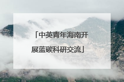 中英青年海南开展蓝碳科研交流