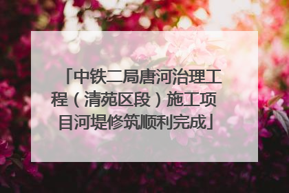 中铁二局唐河治理工程（清苑区段）施工项目河堤修筑顺利完成