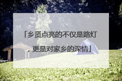 乡贤点亮的不仅是路灯，更是对家乡的深情
