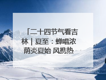 二十四节气看吉林｜夏至：蝉唱浓荫炎夏始 风携热浪白昼长