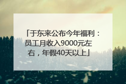 于东来公布今年福利：员工月收入9000元左右，年假40天以上