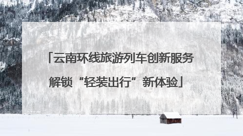 云南环线旅游列车创新服务 解锁“轻装出行”新体验