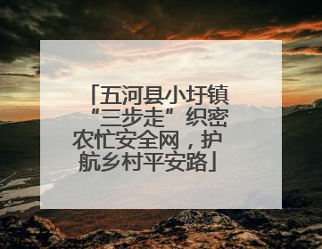 五河县小圩镇“三步走”织密农忙安全网，护航乡村平安路