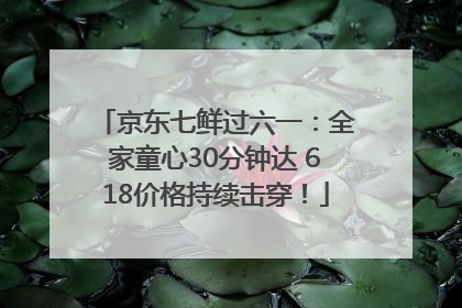 京东七鲜过六一：全家童心30分钟达 618价格持续击穿！