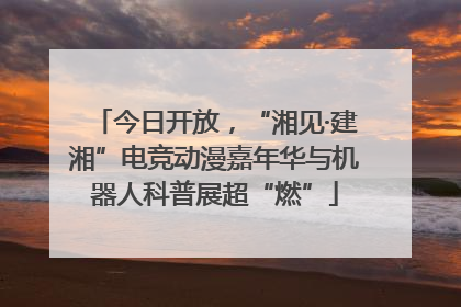 今日开放，“湘见·建湘”电竞动漫嘉年华与机器人科普展超“燃”