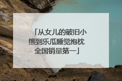 从女儿的破旧小熊到乐瓜睡觉抱枕全国销量第一