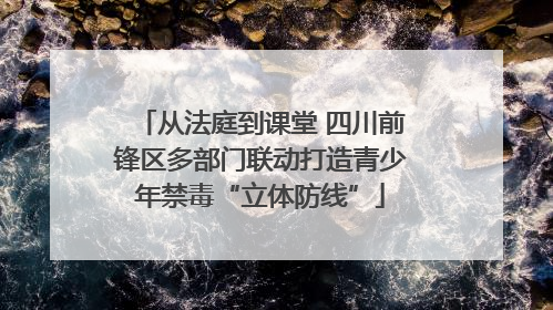 从法庭到课堂 四川前锋区多部门联动打造青少年禁毒“立体防线”