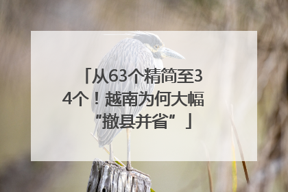 从63个精简至34个！越南为何大幅“撤县并省”