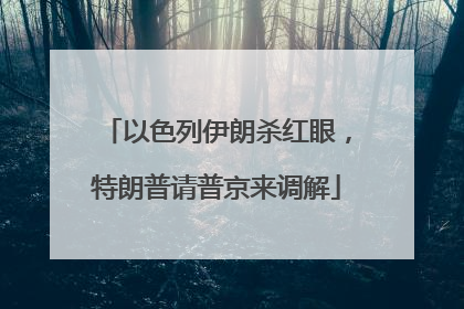 以色列伊朗杀红眼，特朗普请普京来调解