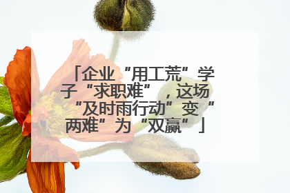 企业“用工荒”学子“求职难”，这场“及时雨行动”变“两难”为“双赢”