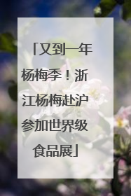 又到一年杨梅季！浙江杨梅赴沪参加世界级食品展