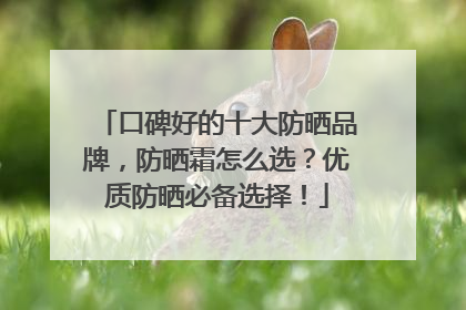 口碑好的十大防晒品牌，防晒霜怎么选？优质防晒必备选择！