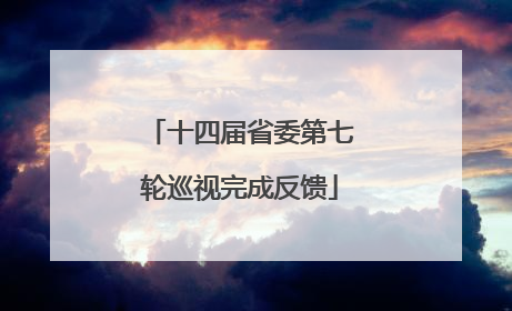 十四届省委第七轮巡视完成反馈