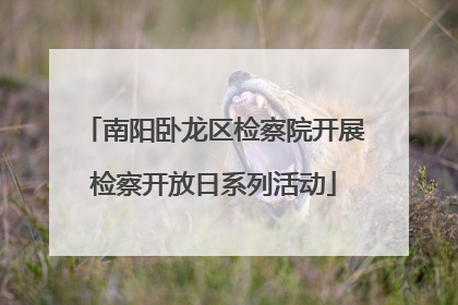 南阳卧龙区检察院开展检察开放日系列活动