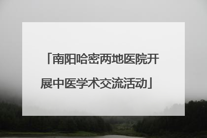 南阳哈密两地医院开展中医学术交流活动